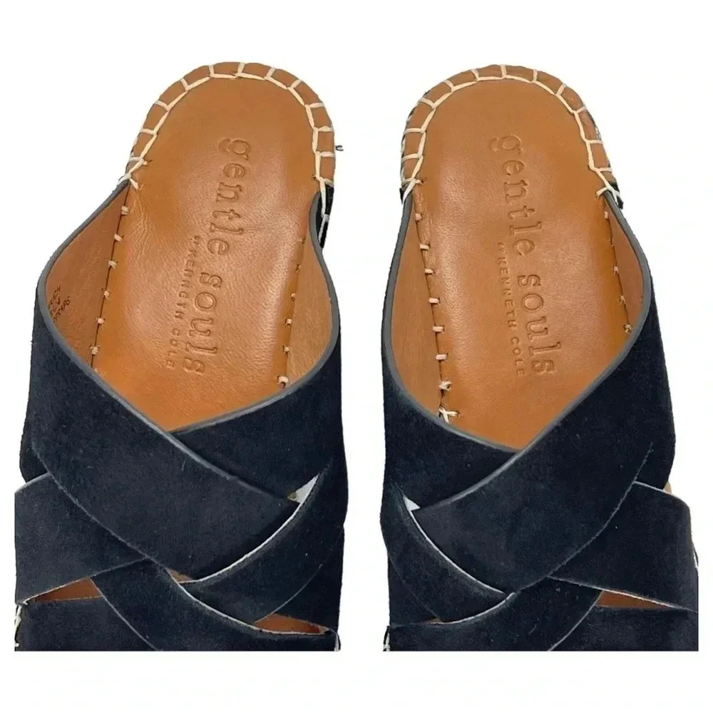 Gentle Souls Charli Strappy Leather Womens Wedge Sandals Size 7.5M NWOB - Picture 12 of 15